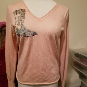 3/$25 Cake 💯% Cashmere rhinestone sweater jumper